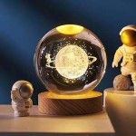 Crystal Ball Night Light Desktop Lamp Dinner Table Office Dorm Home Spacewalk Lamps Lighting Ceiling Fans Night Lights